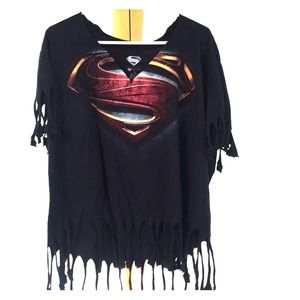 Custom made black superman shirt